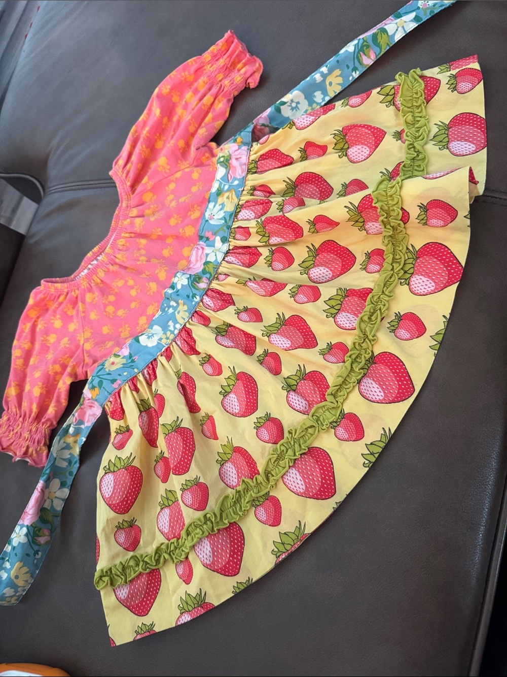 Matilda Jane Pink & Yellow Strawberry tunic